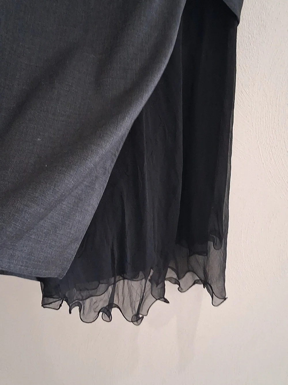 Versace womens Charcoal Black Skirt with Gold Stitching Detail. Made in Italy - Picture 5 of 10